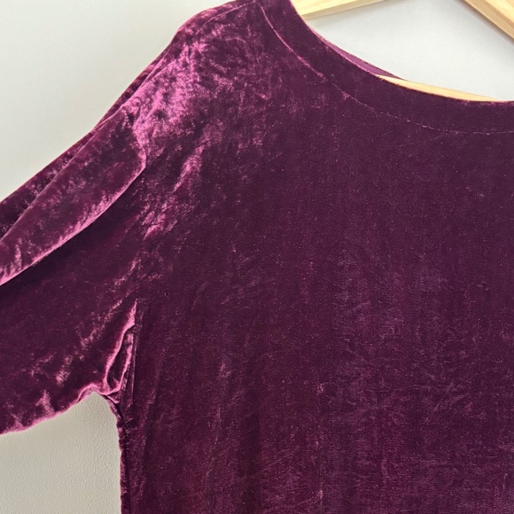 Eileen Fisher Velvet Tunic Top Women's Silk Blend 3/4 Sleeve EUC - Picture 5 of 10